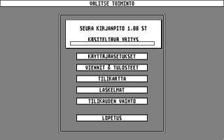 Seura Kirjanpito atari screenshot