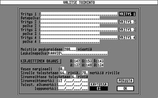 Seura Kirjanpito atari screenshot