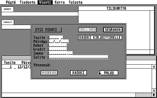 Seura Kirjanpito atari screenshot