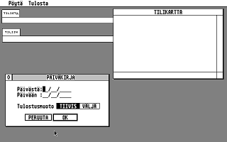 Seura Kirjanpito atari screenshot