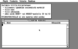 Seura Kirjanpito atari screenshot