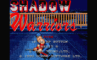 Shadow Warriors atari screenshot