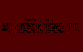 Shadowlands atari screenshot