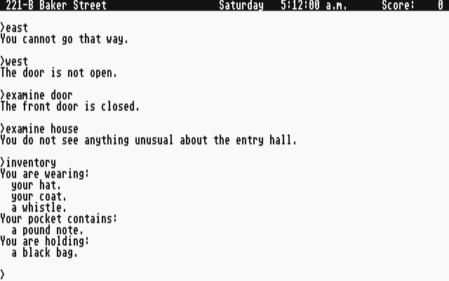 Sherlock - The Riddle of the Crown Jewels atari screenshot