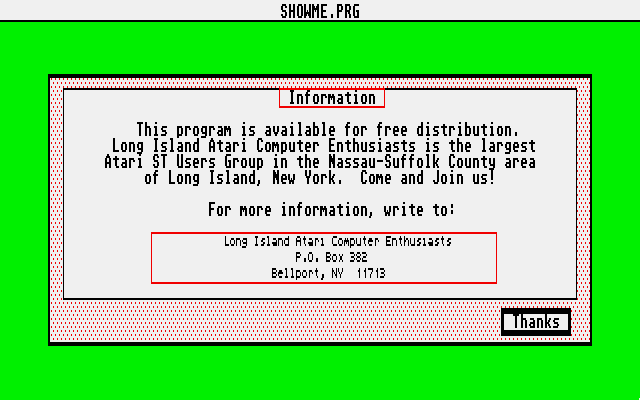 Show Me! atari screenshot