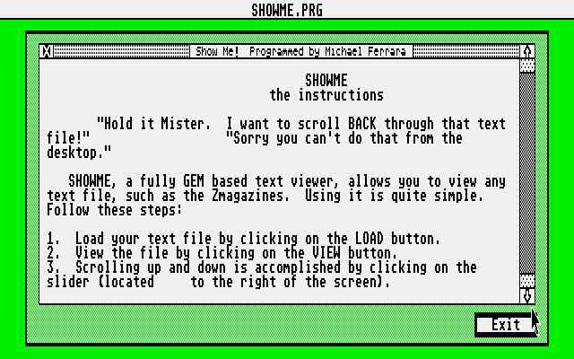 Show Me! atari screenshot