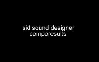Sid Sound Designer Onlinecompo Results