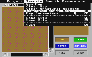 Sim City - Terrain Editor atari screenshot