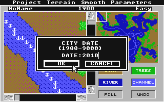 Sim City - Terrain Editor atari screenshot