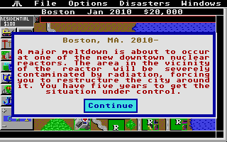 Sim City atari screenshot