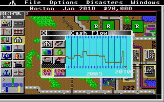 Sim City atari screenshot