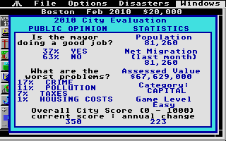 Sim City atari screenshot