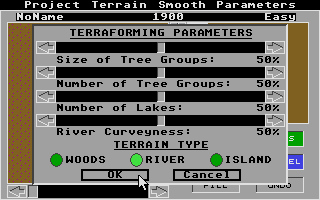 Sim City - Terrain Editor atari screenshot