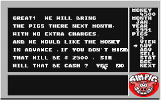 Sim Pig - The Advanced Realtime Strategic Pig Simulation atari screenshot