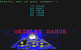 Sleuth atari screenshot
