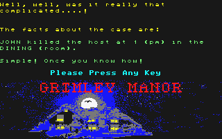 Sleuth atari screenshot