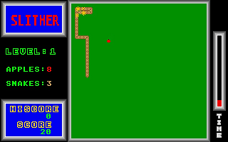 Slither atari screenshot