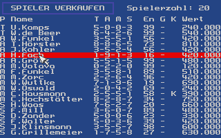Soccer Manager Plus atari screenshot