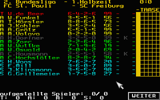 Soccer Manager Plus atari screenshot