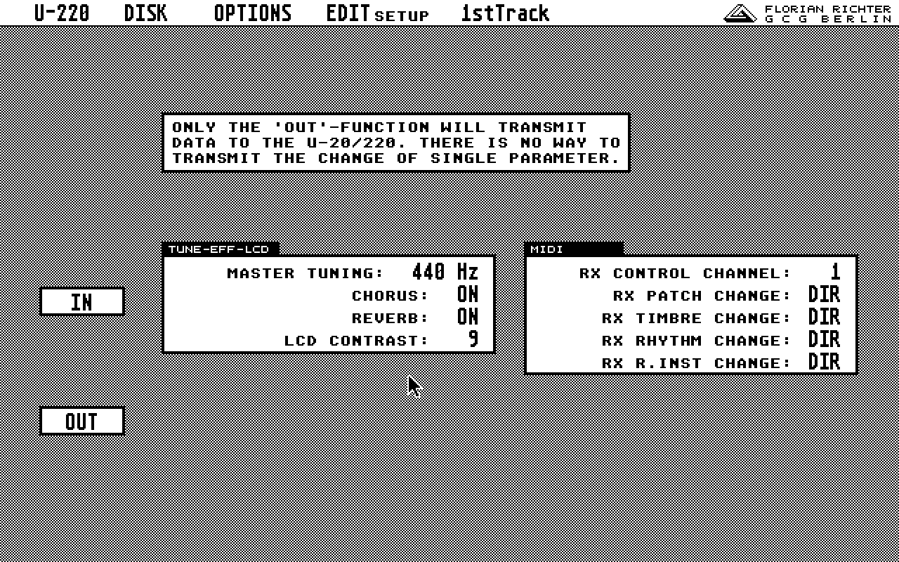 Softworkstation for Roland RS-PCM U20 U220 atari screenshot
