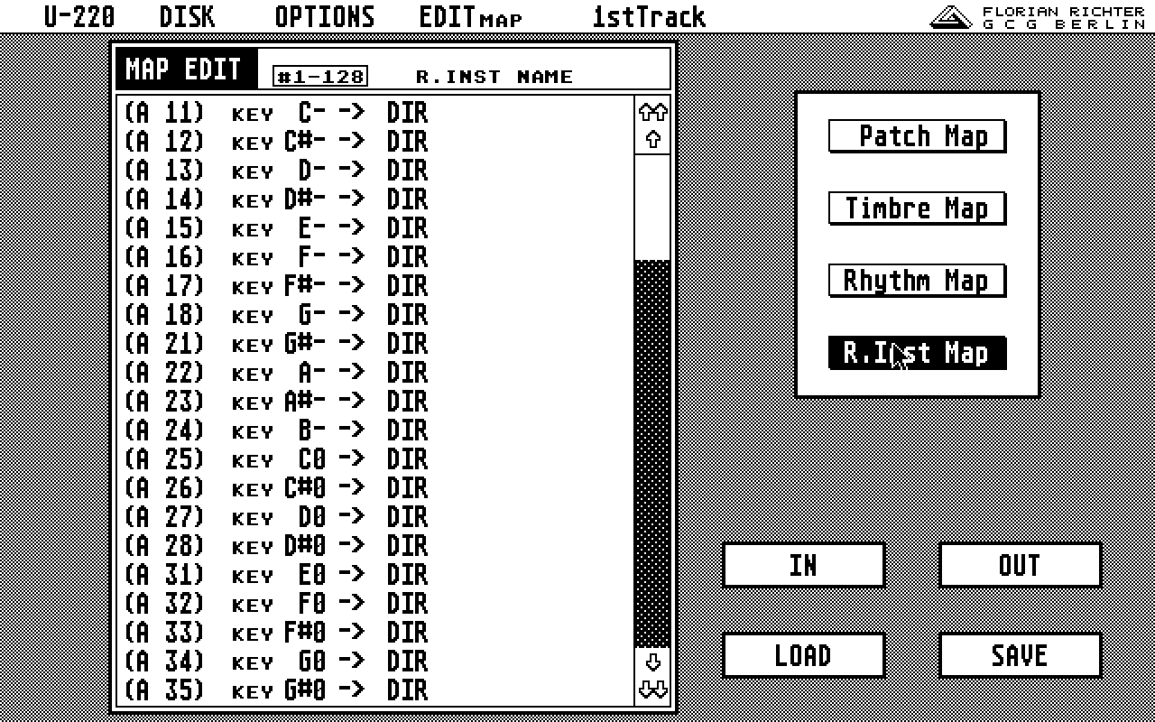 Softworkstation for Roland RS-PCM U20 U220 atari screenshot