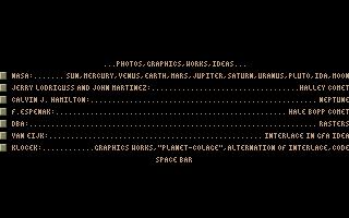 Solar System atari screenshot