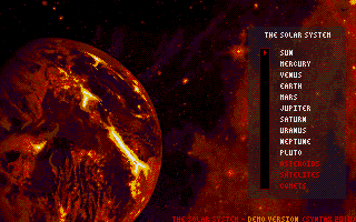 Solar System atari screenshot