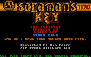 Solomon's Key atari screenshot