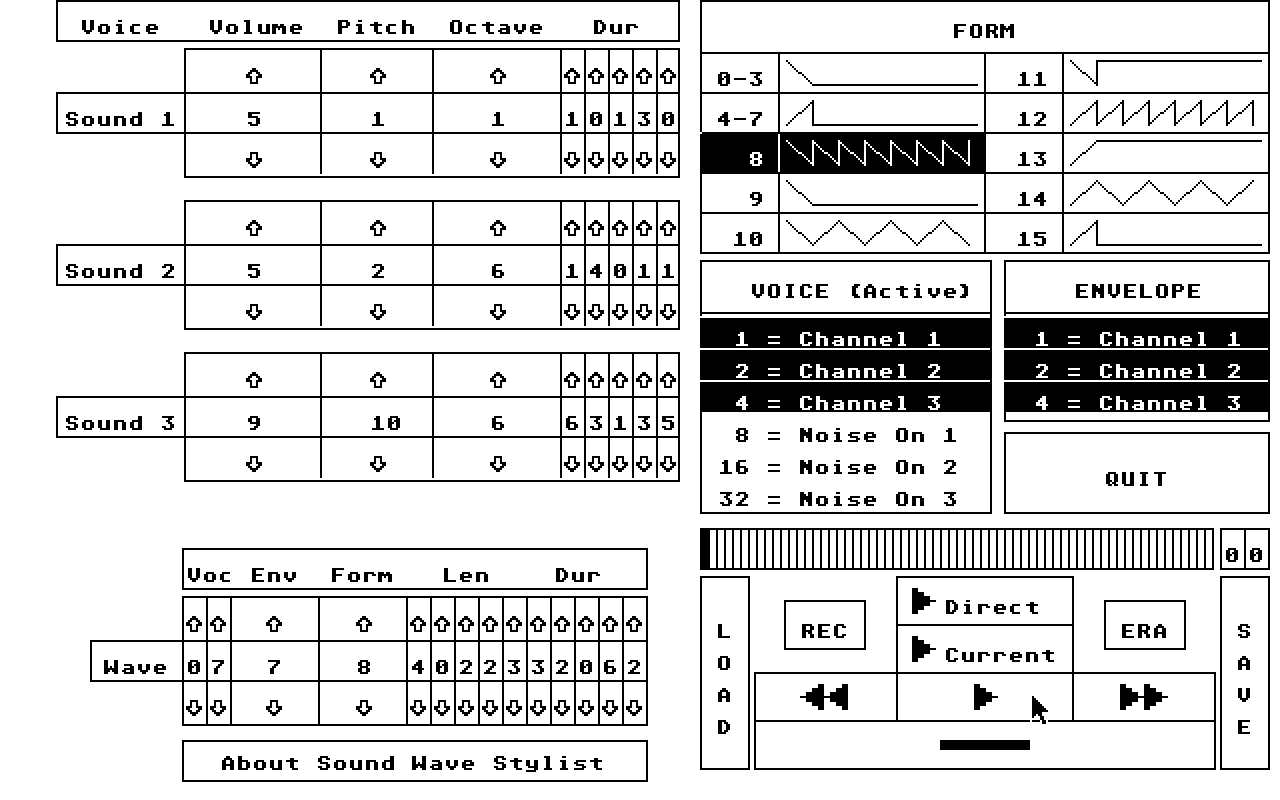 Sound Wave Stylist atari screenshot
