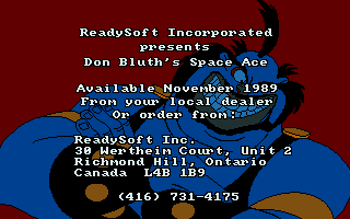 Space Ace Demo atari screenshot