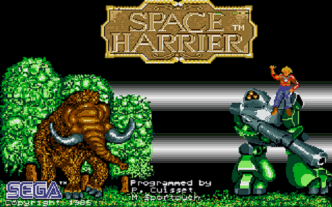 Space Harrier atari screenshot