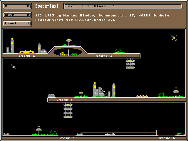 Space Taxi [Falcon030] atari screenshot