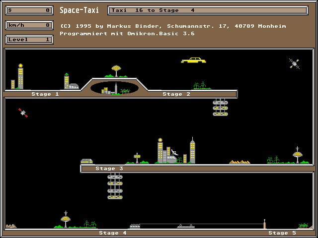 Space Taxi atari screenshot