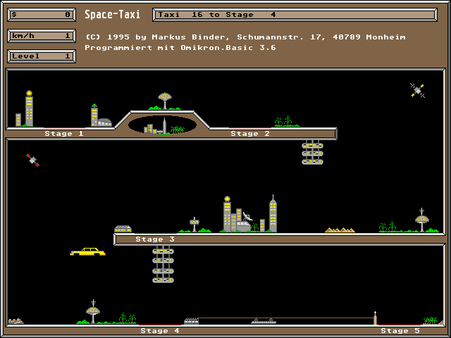 Space Taxi [Falcon030] atari screenshot