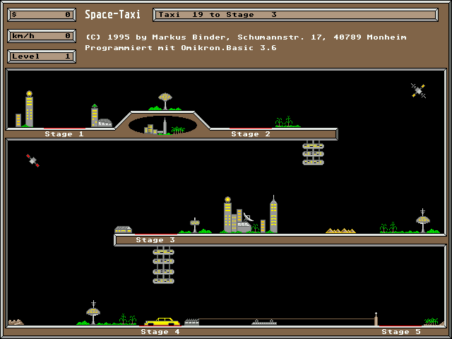 Space Taxi [Falcon030] atari screenshot