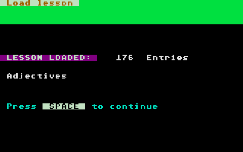 Spanish Tutor (The) atari screenshot