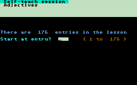 Spanish Tutor (The) atari screenshot
