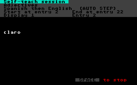 Spanish Tutor (The) atari screenshot