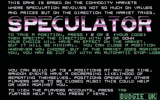 Speculator atari screenshot