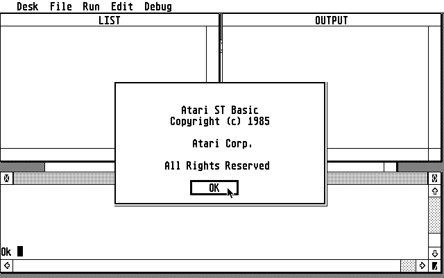 ST BASIC — screenshot 1
