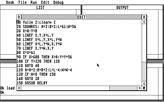 ST BASIC atari screenshot