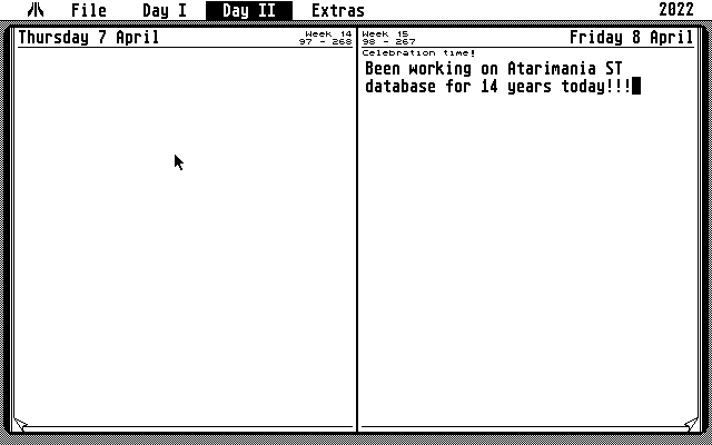 ST Diary atari screenshot