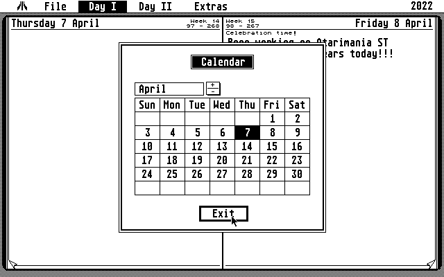ST Diary atari screenshot