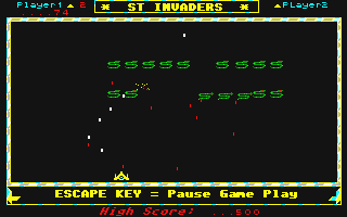 ST Invaders atari screenshot
