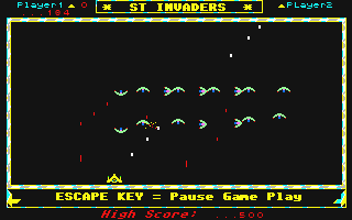 ST Invaders atari screenshot