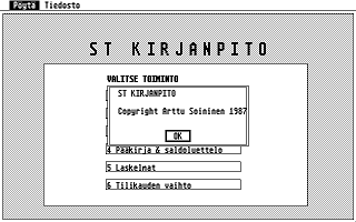 ST Kirjanpito atari screenshot
