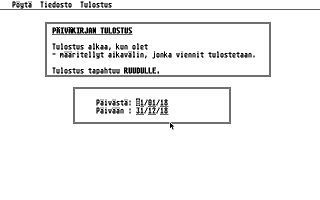 ST Kirjanpito atari screenshot