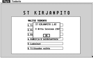 ST Kirjanpito atari screenshot