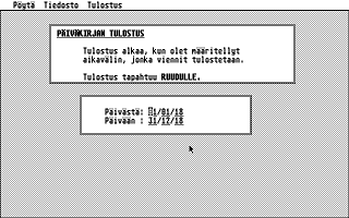 ST Kirjanpito atari screenshot