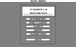 ST Kirjanpito atari screenshot